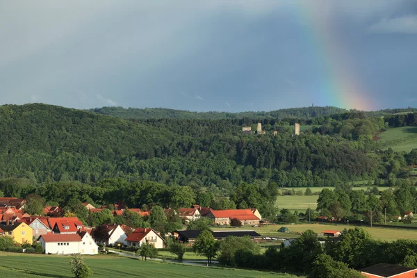 Rovine Brandeburgo con Arcobaleno — Foto Stock