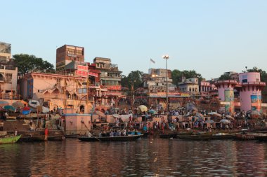 Hindistan'da varanasi, kutsal ghats