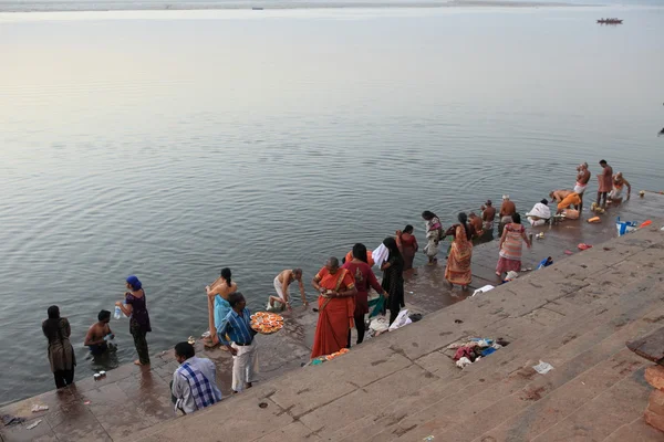 Święte Ghaty w varanasi w Indiach — Zdjęcie stockowe