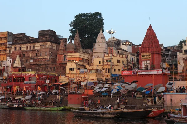 Svaté Ghát varanasi v Indii — Stock fotografie