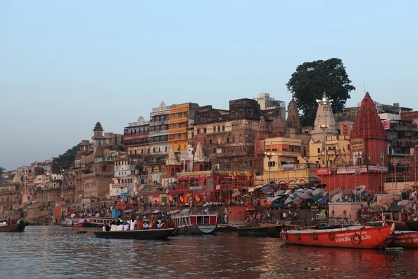 Svaté Ghát varanasi v Indii — Stock fotografie