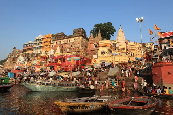 Święte Ghaty w varanasi w Indiach — Zdjęcie stockowe