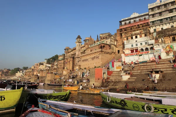 Los Santos Ghats de Varanasi en la India — Foto de Stock