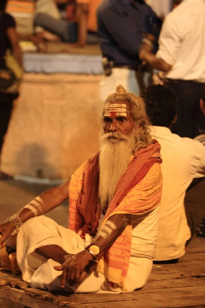 Heilige sadhoe in varanasi, india — Stockfoto