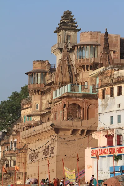 Ghaty w varanasi w Indiach — Zdjęcie stockowe