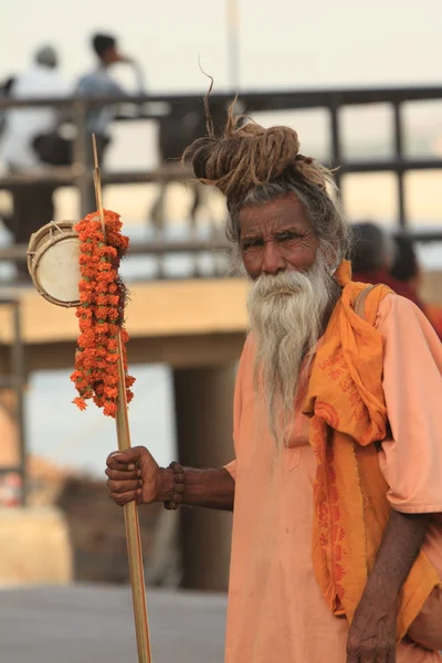 Heiliger sadhu in indien — Stockfoto