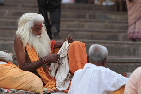 Holy Sadhu in India — Stock Photo, Image