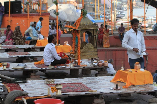 Holy Hindu Ceremony in India — Stock Photo, Image