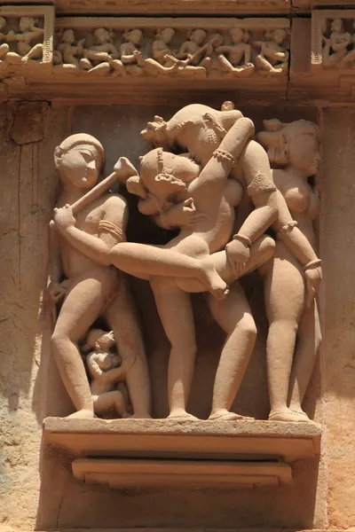 Khajuraho chrámu města v Indii — Stock fotografie