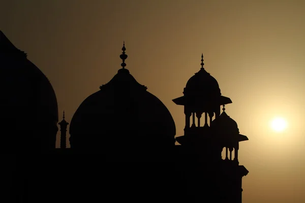 O Taj Mahal ao pôr do sol — Fotografia de Stock