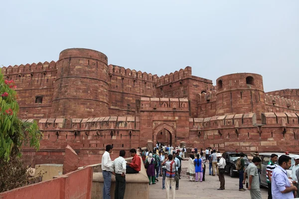 O Forte Vermelho de Agra na Índia — Fotografia de Stock