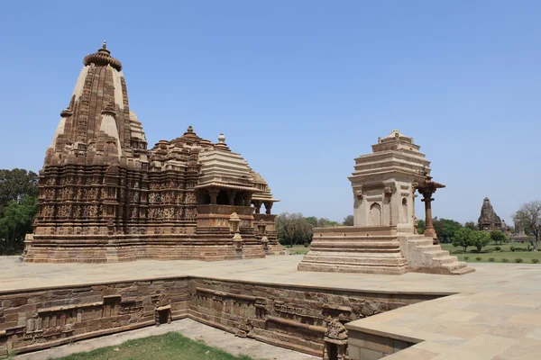 Tempelbyen Khajuraho i Indien - Stock-foto