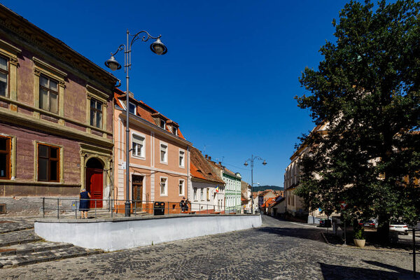 The historic city of Sibiu in Romania, August 07, 2021