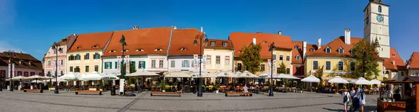 Den Historiska Staden Sibiu Rumänien Augusti 2021 — Stockfoto