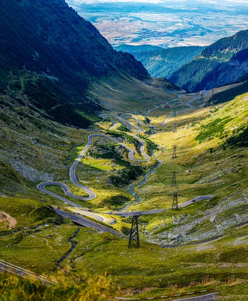 Die Transfaragasan Straße Den Karpaten Rumäniens — Stockfoto