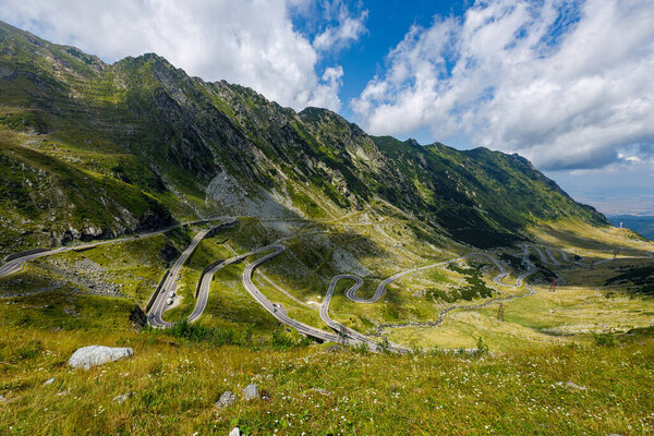 The transfaragasan road in the carpathian of romania