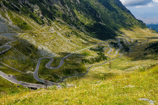 The transfaragasan road in the carpathian of romania