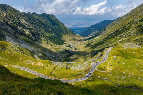 The transfaragasan road in the carpathian of romania