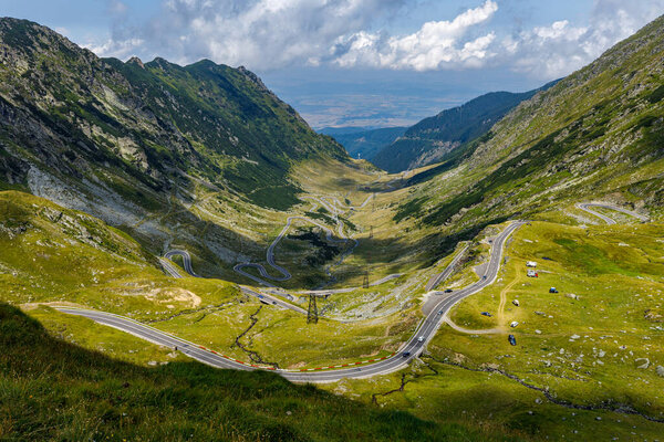 The transfaragasan road in the carpathian of romania