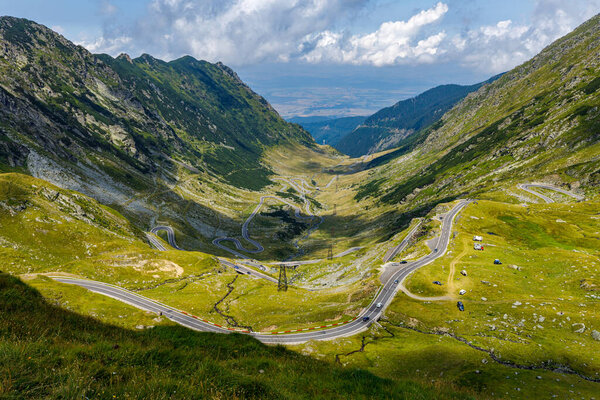 The transfaragasan road in the carpathian of romania