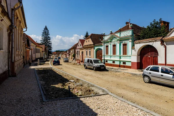 Miasto Rasnov Lub Rosenau Rumunii Sierpnia 2021 — Zdjęcie stockowe