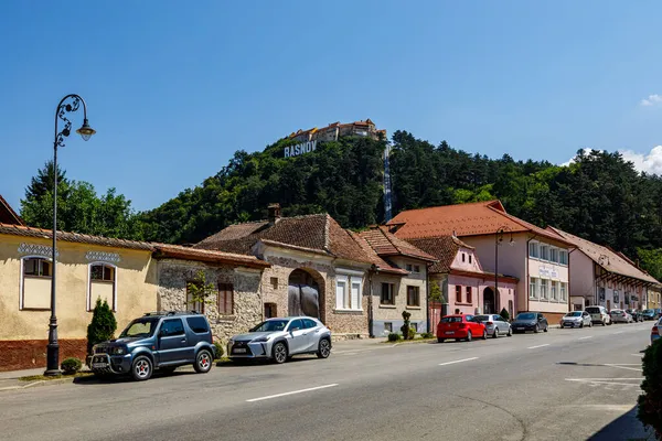 Staden Rasnov Eller Rosenau Rumänien Augusti 2021 — Stockfoto