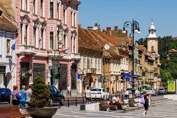 Die Schwarze Kirche Von Brasov Rumänien August 2021 — Stockfoto