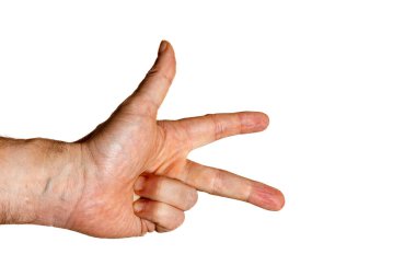 Üç parmaklı bir el.