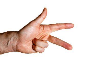 Üç parmaklı bir el.