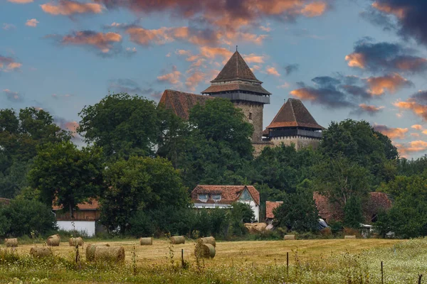 Ufortyfikowany Kościół Visrci Rumunii — Zdjęcie stockowe