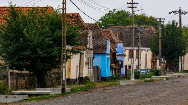 Romanya Nın Viscri Köyündeki Çiftlik Evleri — Stok fotoğraf