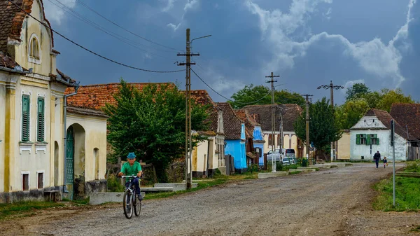 Gospodarstwa Wiejskie Viscri Rumunii Sierpnia 2021 — Zdjęcie stockowe