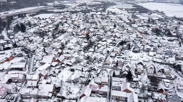 Village Herleshausen Wintertime — Stock Photo, Image