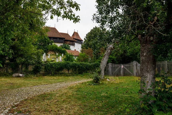 Opevněný Kostel Visrci Rumunsku — Stock fotografie