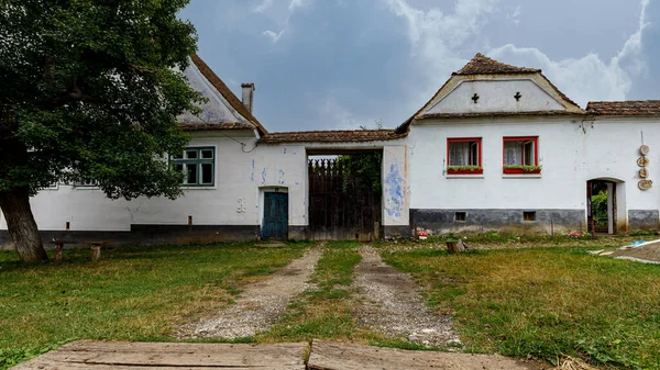 Village Farm Houses Viscri Romania — 图库照片