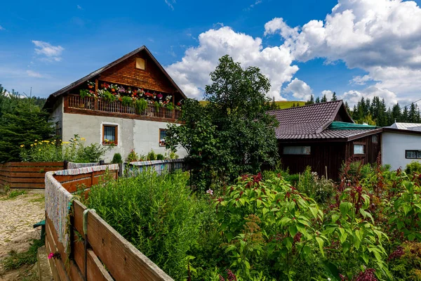 Alte Häuser Einem Dorf Der Moldawien Der Bukowina Rumänien — Stockfoto