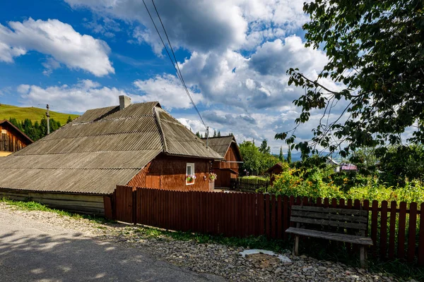 Alte Häuser Einem Dorf Der Moldawien Der Bukowina Rumänien — Stockfoto