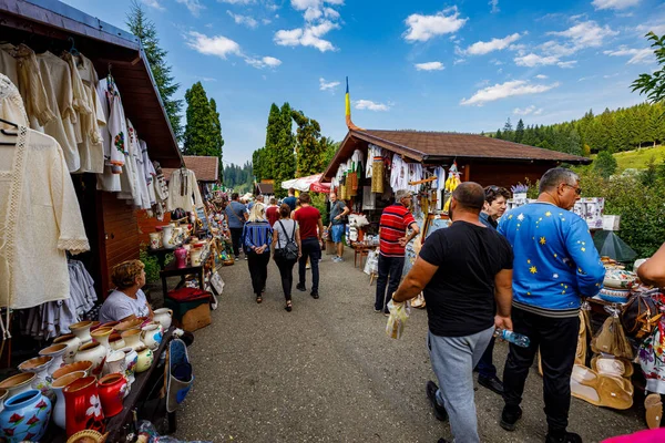 Mercado Turístico Voronet Romênia Agosto 2021 — Fotografia de Stock