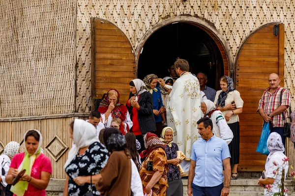 Traditionel People Worship Gura Humorului Romania August 2021 — Stock Photo, Image