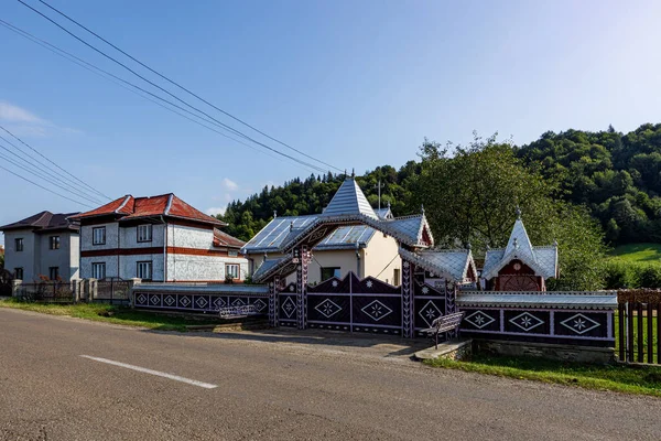 Vecchie Case Villaggio Moldovita Nella Bucovina Romania — Foto Stock