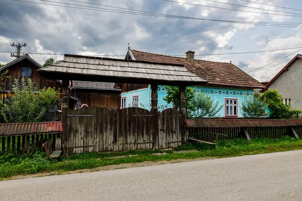 Vecchie Case Villaggio Moldovita Nella Bucovina Romania — Foto Stock