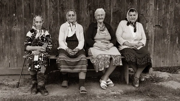 Senior Women Village Romania Stock Image