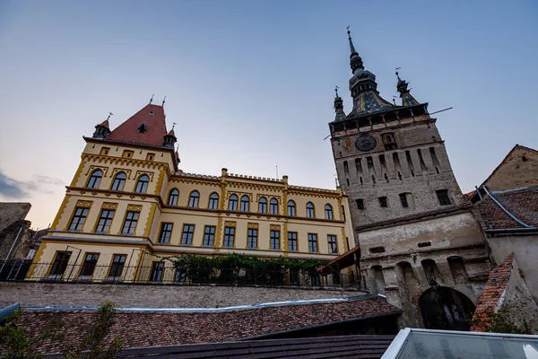 Storica Città Sighisoara Transilvania Romania — Foto Stock