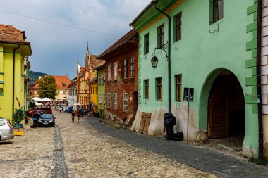 Transilvanya 'nın tarihi Sighisoara kenti, 22 Ağustos 2021