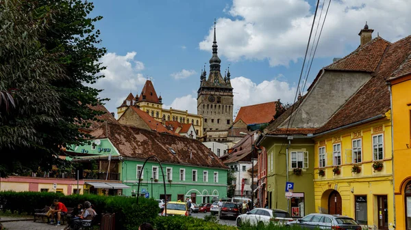 Die Historische Stadt Sighisoara Transsilvanien Rumänien August 2021 — Stockfoto