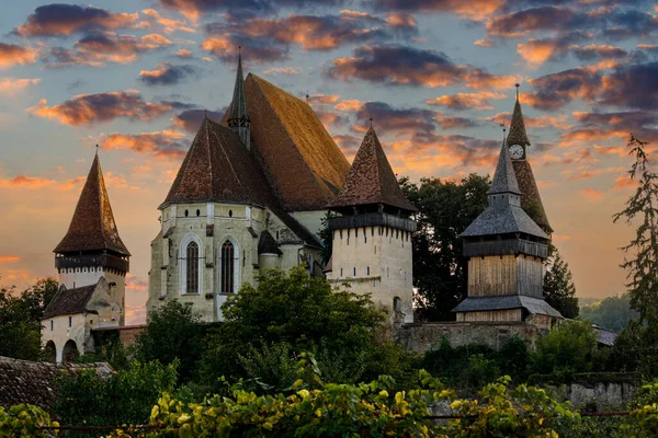 Den Historiska Slottskyrkan Biertan Rumänien — Stockfoto