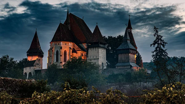 Den Historiska Slottskyrkan Biertan Rumänien — Stockfoto