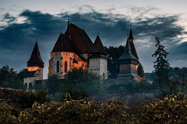 Den Historiska Slottskyrkan Biertan Rumänien — Stockfoto