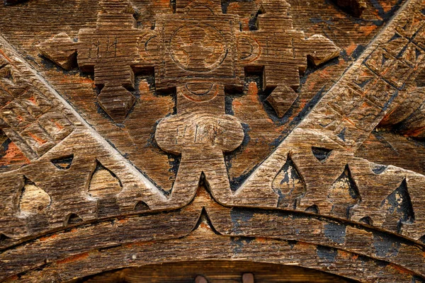 Lavori Legno Nella Chiesa Chiscau Romania — Foto Stock