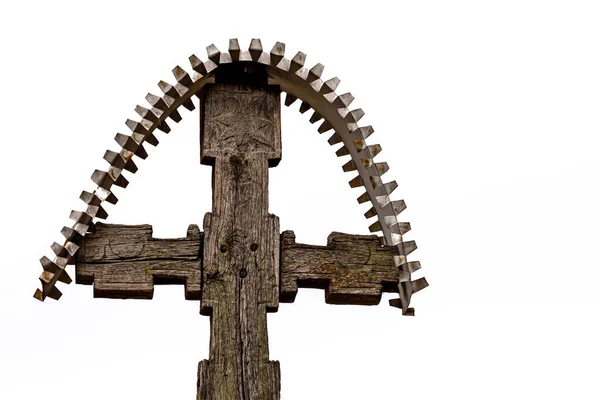 Uma Cruz Madeira Ortodoxa — Fotografia de Stock